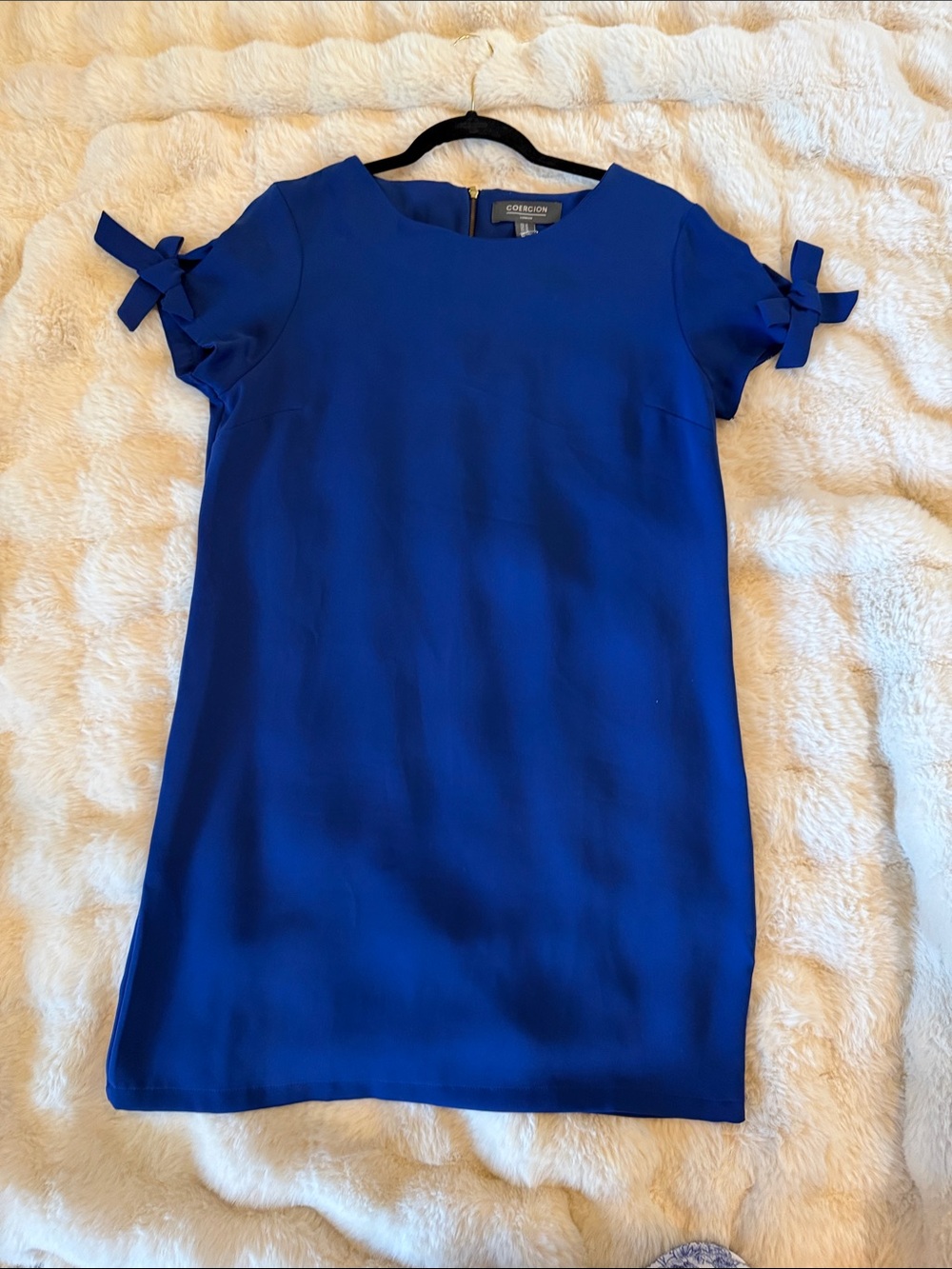 C. Wonder Royal Blue Tie-Sleeve Shift Dress